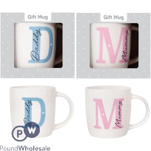 Hugs & Kisses Daddy & Mummy Gift Mug 12oz Assorted
