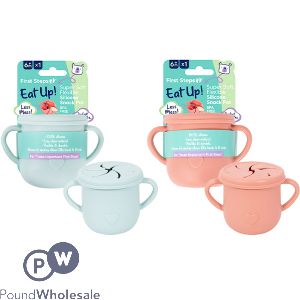 First Steps Super Soft Silicone Baby Snack Pot 150ml Assorted Colours