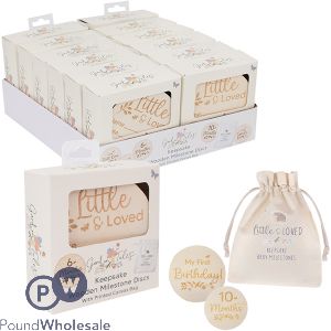 Hugs & Kisses Garden Tales Wooden Baby Milestone Keepsake Discs