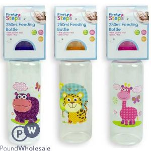 First Steps Safari Baby Feeding Bottle 250ml