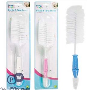 FIRST STEPS BOTTLE &amp; TEAT BRUSH 3 ASSORTED