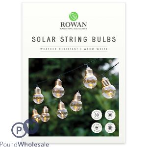 Rowan Warm White 30 Dual-mode Solar String Bulbs