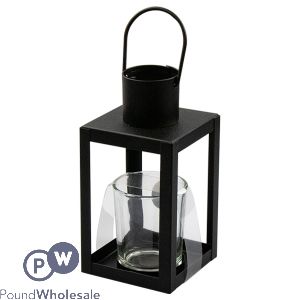 ROWAN SMALL SQUARE BLACK LANTERN