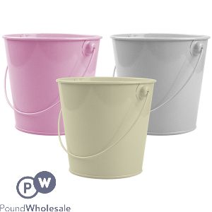 Rowan Metal Pot With Handle Assorted Colours