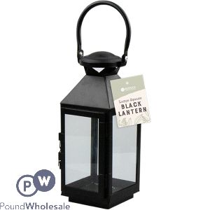 Rowan Large Square Black Lantern 35cm