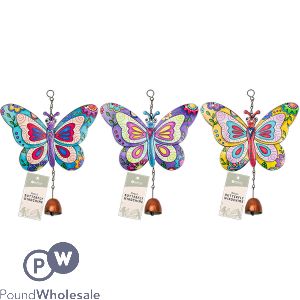 Rowan Metal Butterfly Windchime Assorted Colours