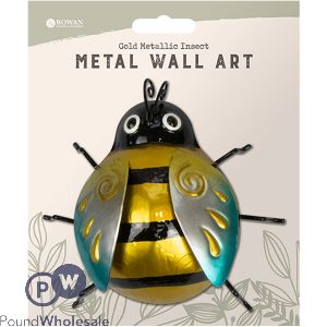 Rowan Gold Metallic Insect Metal Wall Decoration