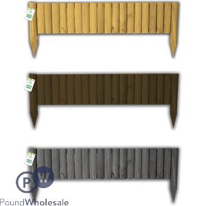 Rowan Half Log Wooden Border 1m Assorted Colours