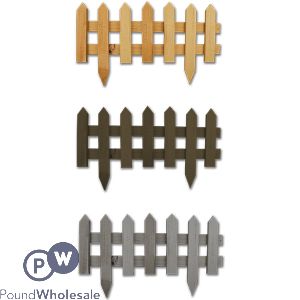 Rowan Pine Wood Picket Garden Fence Panel 60.5cm X 34.5cm Assorted Colours