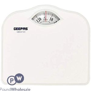 Geepas White Mechanical Bathroom Scale 130kg