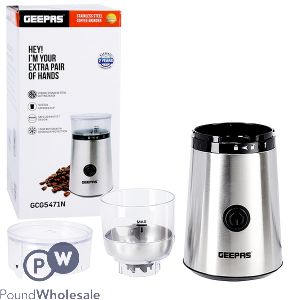 Geepas 150w Stainless Steel Coffee Grinder