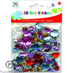 KIDS CREATE 3D GEM STICKERS