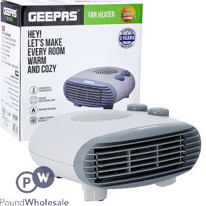 Geepas 2000w Portable Flat Fan Heater 