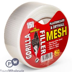 151 GORILLA FILLER PLASTERBOARD &amp; DRYWALL MESH TAPE 50M