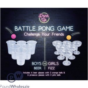 DRINK UP BOYS VS GIRLS BATTLE PONG GAME