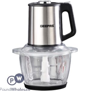 Geepas 400w Mini Food Processor & Mini Chopper 1.2l