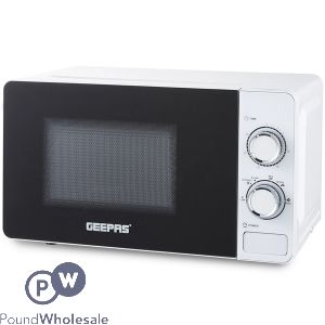 Geepas 20l White Manual Microwave Oven 700w