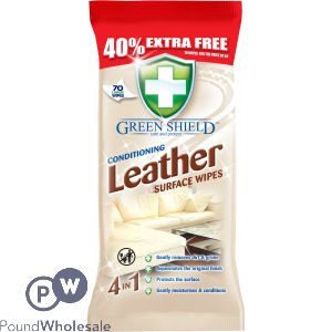 Greenshield Leather Wipes 70 Sheets