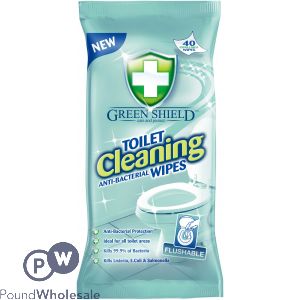 Greenshield Toilet Cleaning Wipes 40 Pack