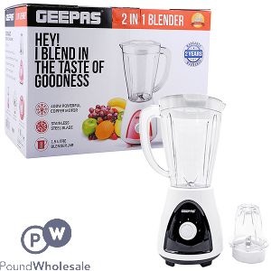 Geepas 400w 2-in-1 Countertop Blender 1.5l