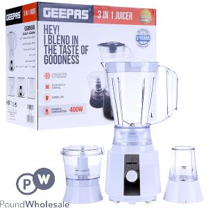 Geepas 400w 3-in-1 Jug Blender 1.5l