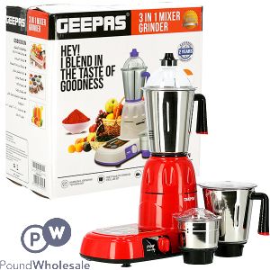 Geepas 750W 3-In-1 Mixer Grinder