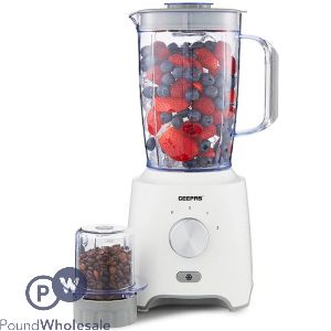 Geepas 600W 3-Speed Smoothie Maker Coffee Grinder &amp; Food Blender 1.8L