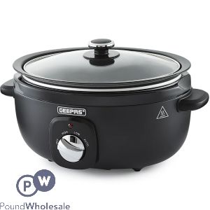 Geepas Electric Chalkboard Slow Cooker With Removable Bowl 3.5l