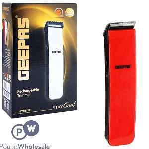 Geepas 2-in-1 Rechargeable Red Beard Trimmer & Hair Clipper