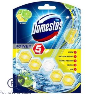 Domestos Power 5 Lime Toilet Rim Block