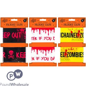 Halloween Fright Tape 2 Pack Assorted