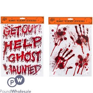 Halloween Blood Window Stickers Assorted