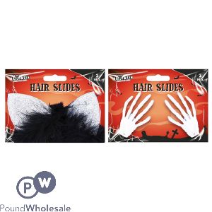 Halloween 3d Hair Slides 2 Pack Assorted