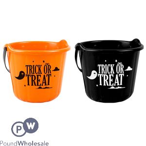 Halloween Trick-or-treat Bucket 22cm X 17.5cm Assorted
