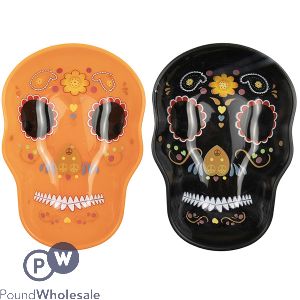 Halloween Sugar Skull Plate Assorted Colours