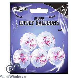 HALLOWEEN BLOOD EFFECT BALLOONS 12&quot; 5 PACK