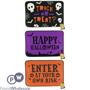 Halloween Printed Door Mat 60 X 40cm Assorted