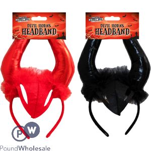 Halloween Devil Horns Headband Assorted