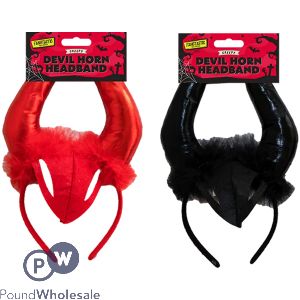Halloween Devil Horns Headband Assorted Colours