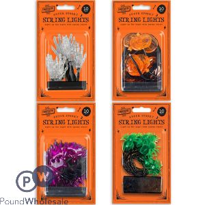 Halloween 10 Led Super Spooky String Lights Assorted