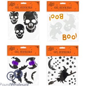 Halloween Spooky Gel Window Stickers Assorted