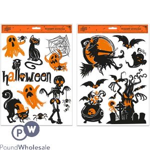 Halloween Illustrated Spooky Window Stickers Assorted