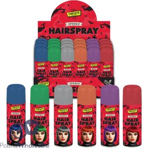 Halloween Spooky Coloured Hairspray 1.8fl Oz Cdu Assorted Colours