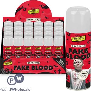 Halloween Gruesome Fake Blood Fabric Spray 65g Cdu