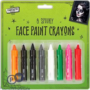 Halloween Assorted Colour Spooky Face Paint Crayons 8 Pack