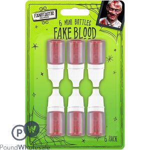 Halloween Mini Fake Blood Bottles 6 Pack