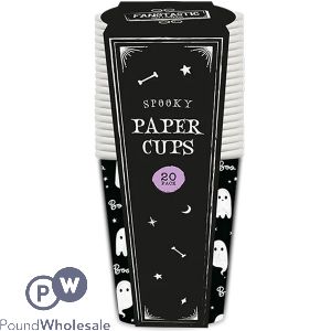Halloween Disposable Ghost Paper Cups 20 Pack