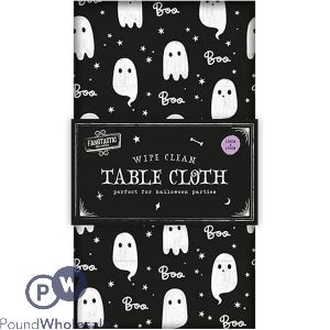 Halloween Wipe Clean Ghost Table Cloth 132cm X 178cm