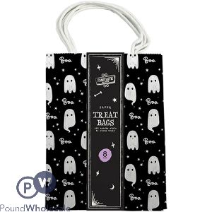 Halloween Ghost Paper Treat Bags 8 Pack