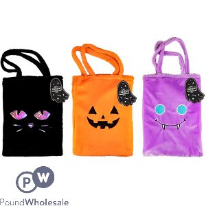 Halloween Fluffy Polyester Character Treat Bag 40cm X 30cm